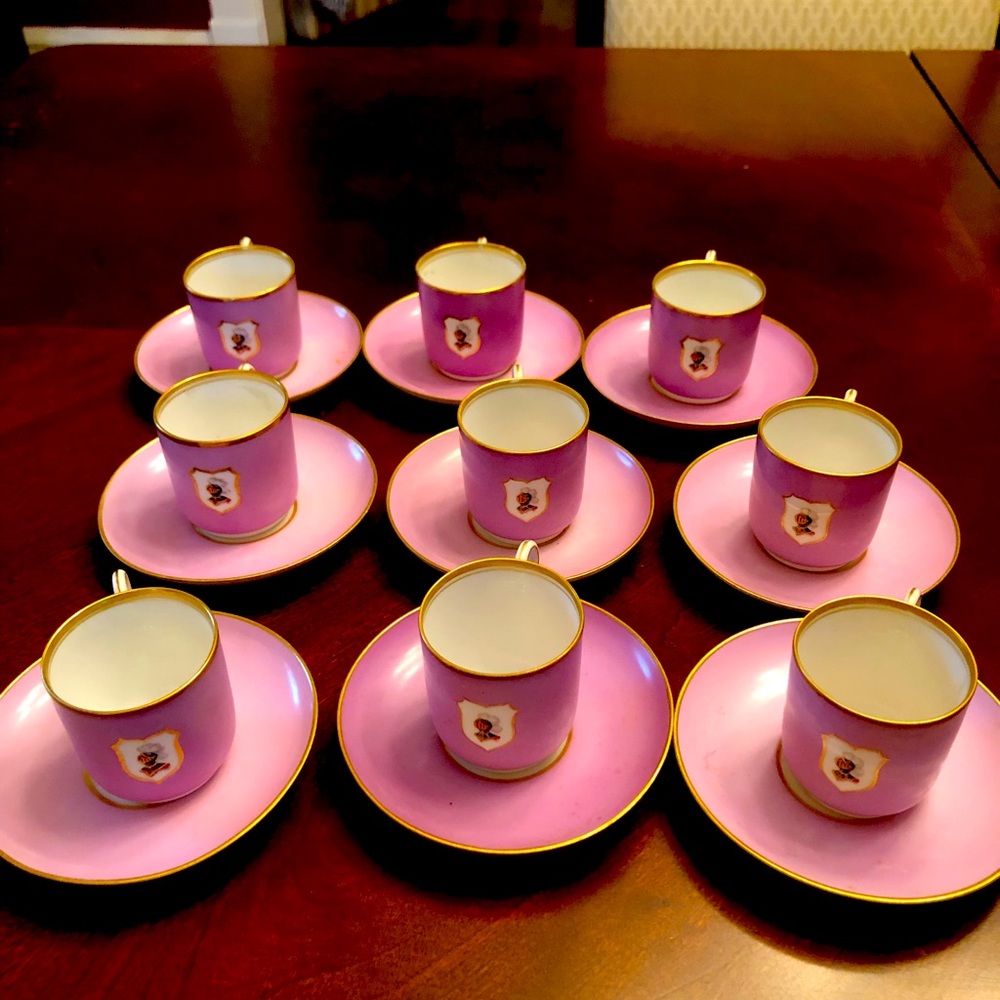 Antique Higgins & Seiter Mini Teacups & Saucers - set of 18